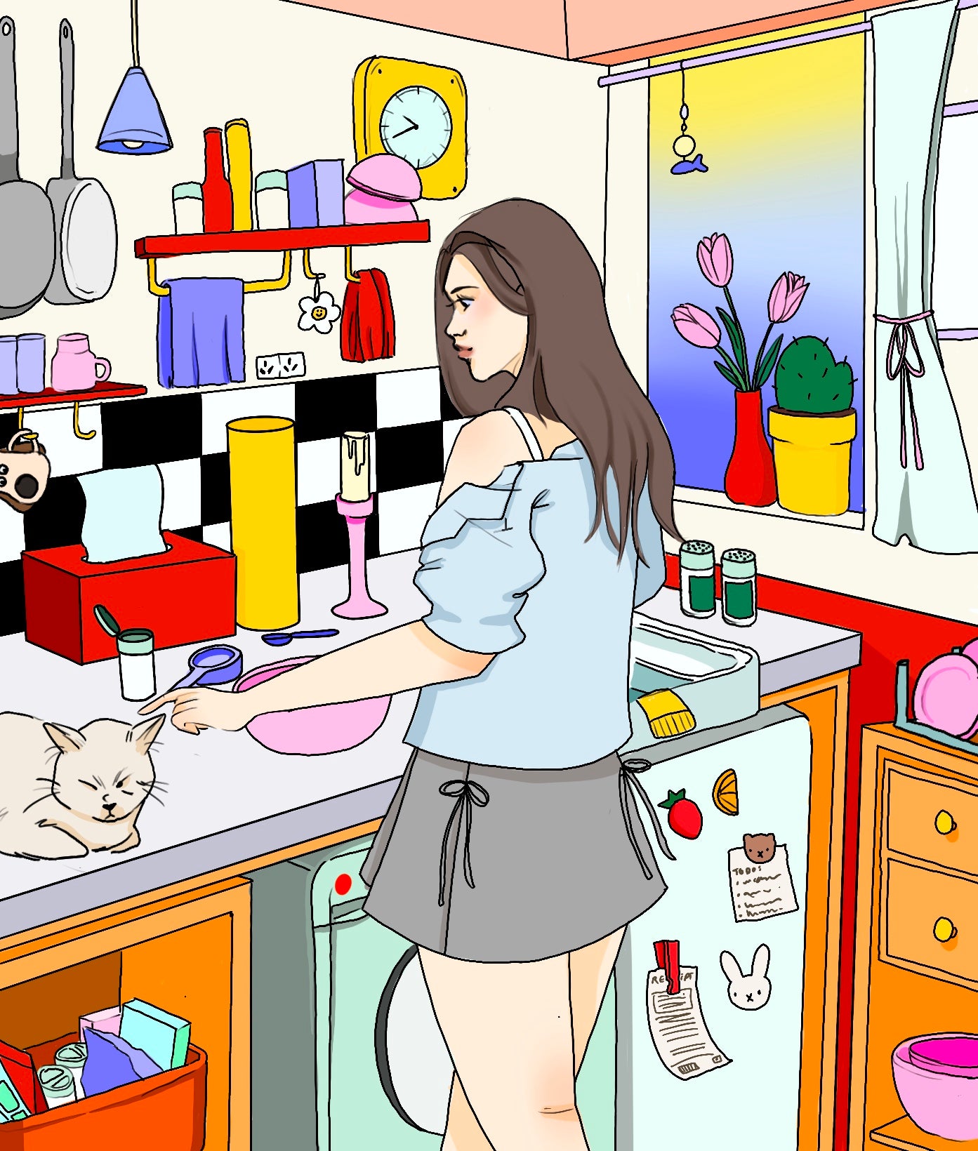 Kitty in the Kitchen